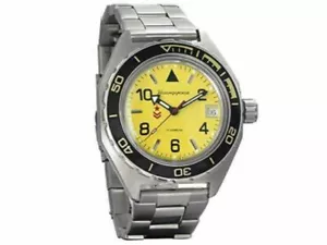 Reloj mecánico automático esfera amarilla Vostok Komandirskie 650855 nuevo vendedor de EE. UU. - Imagen 1 de 11