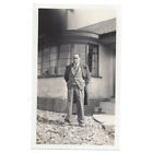 Brighton Man in Garden of Miramar House Woodingdean - Vintage Photograph 1937