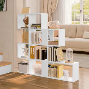 Bücherregal 4 Ebenen Standregal Stufenregal mit 11 offenen Fächern Treppenregal - Bild 1 von 12