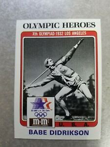 Babe Mildred Didrikson #12 80M Hurdle Gold 1983 M&M Olympics Olympic Heroes