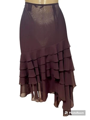 Saia feminina de dança de salão de tango MODA INTERNATIONAL VICTORIA SECRET NOVA SEM ETIQUETAS 6 - Imagem 1 de 4