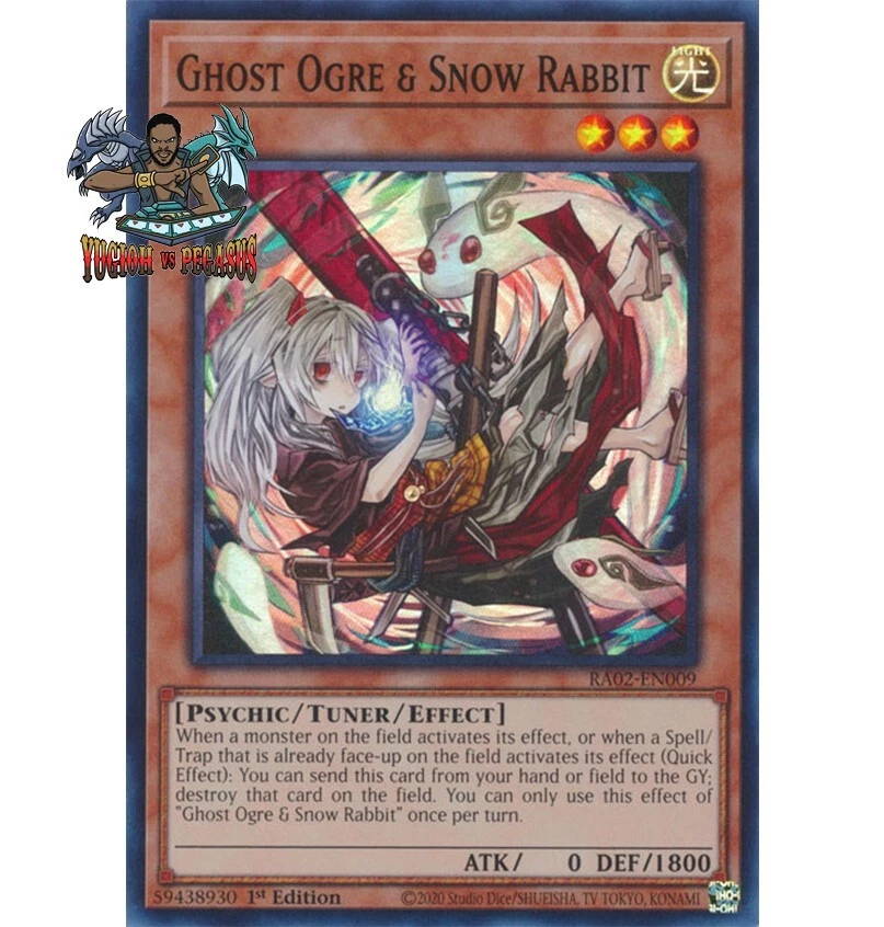 Yugioh! 1x Ghost Ogre & Snow Rabbit Alt Art RA02-EN009 Ultimate Rare 1st Ed NM - Image 1 of 1