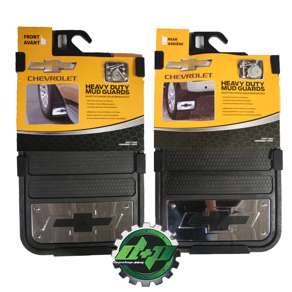 Chevy truck heavy duty 12x23 mudflap guards flaps stainless front rear SET of 4 - Image 1 of 1