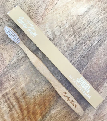LUCKY TEETH Bamboo Toothbrush - Soft Bristles, BPA & Phthalates Free
