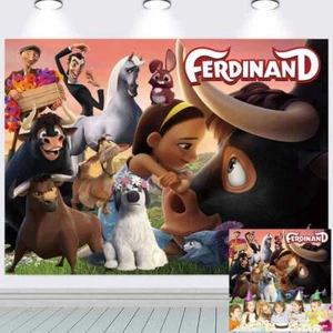 Ferdinand the Bull Party Supplies Birthday Decor Backdrop Banner Poster 5x3ft - Picture 1 of 7