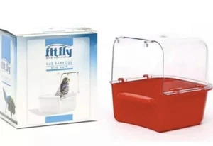 Tubo de baño de periquitos para pájaros periquito pinzón canario hámster mascota pequeña 5x4x4 - Imagen 1 de 28