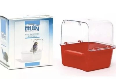 PET SHOP AMERICA Parakeet Bath Bird Bathing Tube Budgie Canary Finch Hamster small pet 5x4x4