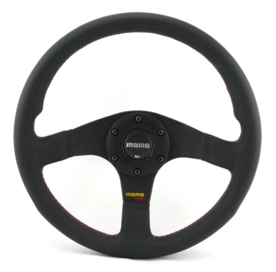 Momo Leder Sportlenkrad Tuner 32 320mm schwarz black steering wheel volante - Bild 1 von 4