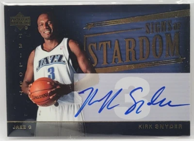 04-05 Upper Deck Trilogy Signs of Stardom Kirk Snyder Rookie Auto (Utah Jazz) Foto 1 de 2