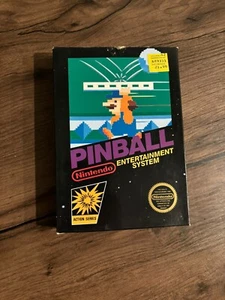 NES Pinball Matte Sticker CIB 1st Print NY Test Market RARE Nintendo NES 1985 - Picture 1 of 11