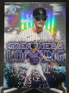 Charlie Condon Refractor 2025 Bowman Chrome #GL-7 Greatness Loading Rockies - Picture 1 of 5