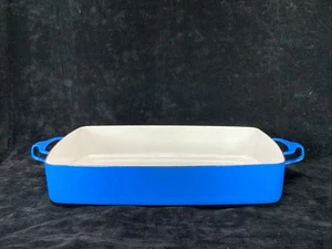 Große DANSK Frankreich Emaille Bäcker Servierpfanne blau 13 x 10 Zoll Kobenstyle T5 - Bild 1 von 15