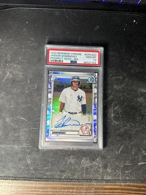 2020 Bowman Chrome Prospects Refractor JASSON DOMINGUEZ RC /499 PSA 10 AUTO - Image 1 of 2