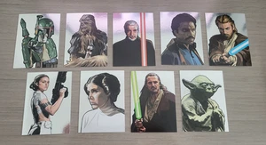 2010 Topps Star Wars Galaxy 5 ... 9 Foil Art Card Lot - Picture 1 of 2