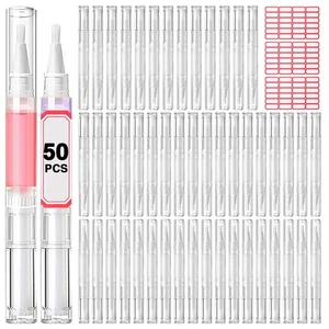 50 Stück 3ml Nagelhautöl Stift leer Nagel Ölstifte mit Pinselspitze Flüssigkeit Tube - Bild 1 von 7