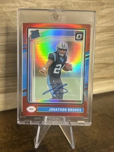 Jonathon Brooks 2024 Panini Donruss Optic Red Prizm #/75 Rated Rookie Panthers - Foto 1 di 7