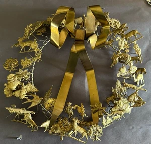 Vintage Metal Dresden-Style or Petite Choses All Seasons Wreath; Roughly 17” - Picture 1 of 2