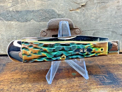 Cuchillo Case XX 6254 SIDRA DE MANZANA VERDE 2025 plantilla de semillas de melocotón Trapper Foto 1 de 4