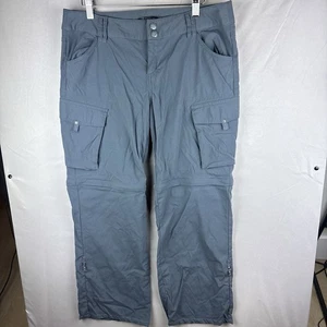 Pantalone Prana Sage convertibile grigio donna taglia 10 arrotolabile 3 in 1 escursionismo cargo - Foto 1 di 14