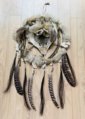 "Coyote nativo americano atrapasueños energía protectora 32"" hecho a mano" Foto 1 de 4