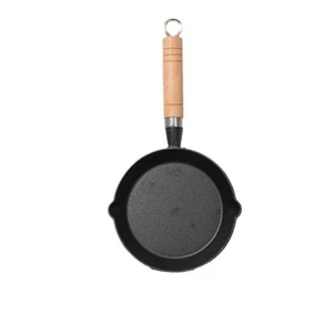 Deep Mini Cast Iron Frying Pan for Egg Dumplings and For Hot Oil Pouring - Picture 1 of 14