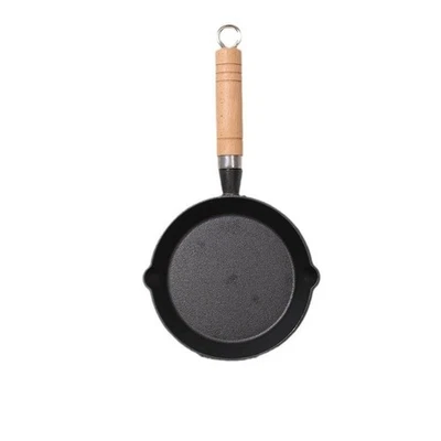 Deep Mini Cast Iron Frying Pan for Egg Dumplings and For Hot Oil Pouring - Image 1 of 4
