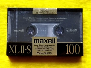 1x MAXELL XL II-S 100 Cassette Tape 1988-1989 + OVP + SEALED + Made in Japan + - Picture 1 of 2