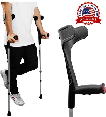 Muletas De Antebrazo Para Adultos Antideslizante Caminar Ajustables Ergonomicos - Image 1 of 4