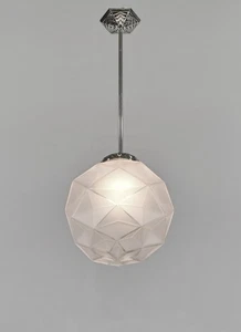 DEGUE : a large French art deco pendant light 1925 . chandelier France - Picture 1 of 14