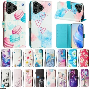 Phone Case for ZTE Blade A56 Pro A36 A56 A76 A35E Painted Pattern Wallet Cover - Picture 1 of 30