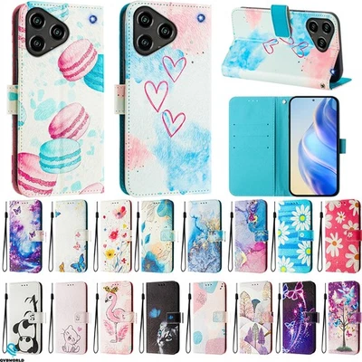 Phone Case for ZTE Blade A56 Pro A36 A56 A76 A35E Painted Pattern Wallet Cover - Image 1 of 4