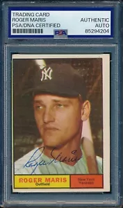 Roger Maris Signed/Autographed 1961 Topps Card #2 NY Yankees PSA/DNA 190589 - Picture 1 of 2