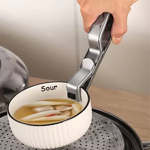 Handle Pan Gripper Clip Hot Bowl Holder Plate Retriever Tongs Dish Pot Clamp - Picture 1 of 10