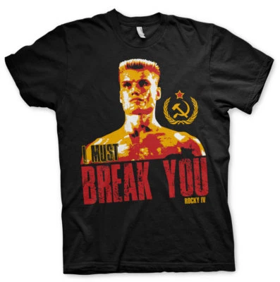 Rocky IV Ivan Drago I Must Break You Russia Russland Männer Men T-Shirt Schwarz