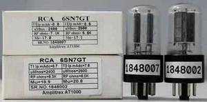 NOS 6SN7GT RCA Black Base Made in Italy Amplitrex Tested 1MP #1848007 1848002 - Picture 1 of 7