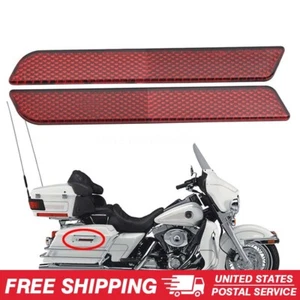 Red Reflectors Hard Saddlebag Latch Cover for Harley Electra Glide Street Glide - Bild 1 von 16