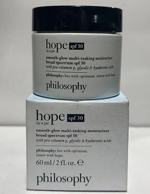 Crema hidratante multitarea Philosophy Hope In A Jar brillo suave FPS 30-2 oz / 60 ml Foto 1 de 4