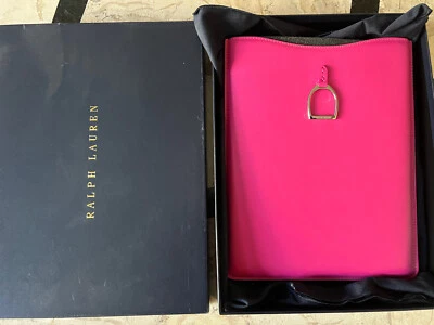 Ralph Lauren Purple Label Pink Leather Tablet Case For Original Apple iPad $395 - Image 1 of 4