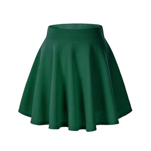 Skirt Women High Waist A-line Skater for Solid Color Mini Streetwear Fashion - Picture 1 of 8