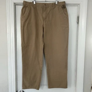 Vintage Orvis Heavy Cotton Canvas Pants Men’s 40 (38x30) Leather Pocket Trim VGC - Picture 1 of 15