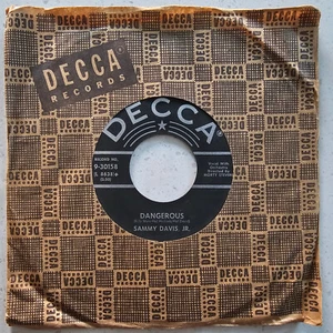 Sammy Davis Jr. (e) Dangerous / All About Love - Ex Con 1956 US Import 7" - Picture 1 of 6