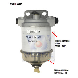 WESFIL Universal Fuel Water Separator Filter (Inc Fittings) WCFA01 CAV296 