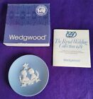 Wedgwood, Jasperware, Trinket Dish Blue Cameo, Pin/Ring Dish, Charles and Diana