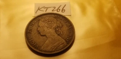 Gran Bretaña 1860 Raro Farthing Farthing Moneda Idkt32. Foto 1 de 2