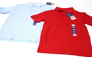 2-PACK Izod KIDS XS 6/7 Short Sleeve Pique Polo Shirt School Uniform - Picture 1 of 2