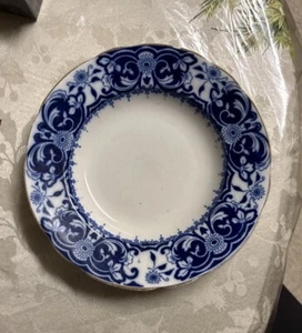 ANTIQUE VICTORIAN ROYAL WEDGWOOD 9 3/4” IRENE BLUE SIDE PORCELAIN SOUP PLATE. - Picture 1 of 12