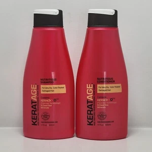 Keratage Nutritious Shampoo & Balsamo 17 oz DUO | Nuovo | Spedizione gratuita - Foto 1 di 1