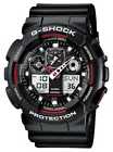 Casio G-Shock Chronograph Alarm Black Red GA-100-1A4ER Watch