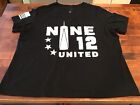 New Women’s NINE LINE “NINE 12 UNITED” T-Shirt, BLACK, XXL