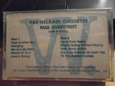 SEALED RARE PROMO Paul Overstreet CASSETTE TAPE Love is Strong country WORD REC. - Image 1 of 2